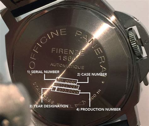 Panerai watch serial number location